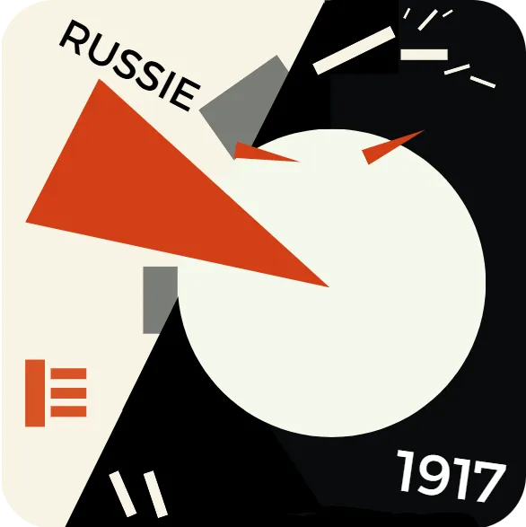 Icône de Russia 1917 inspirée du constructivisme russe